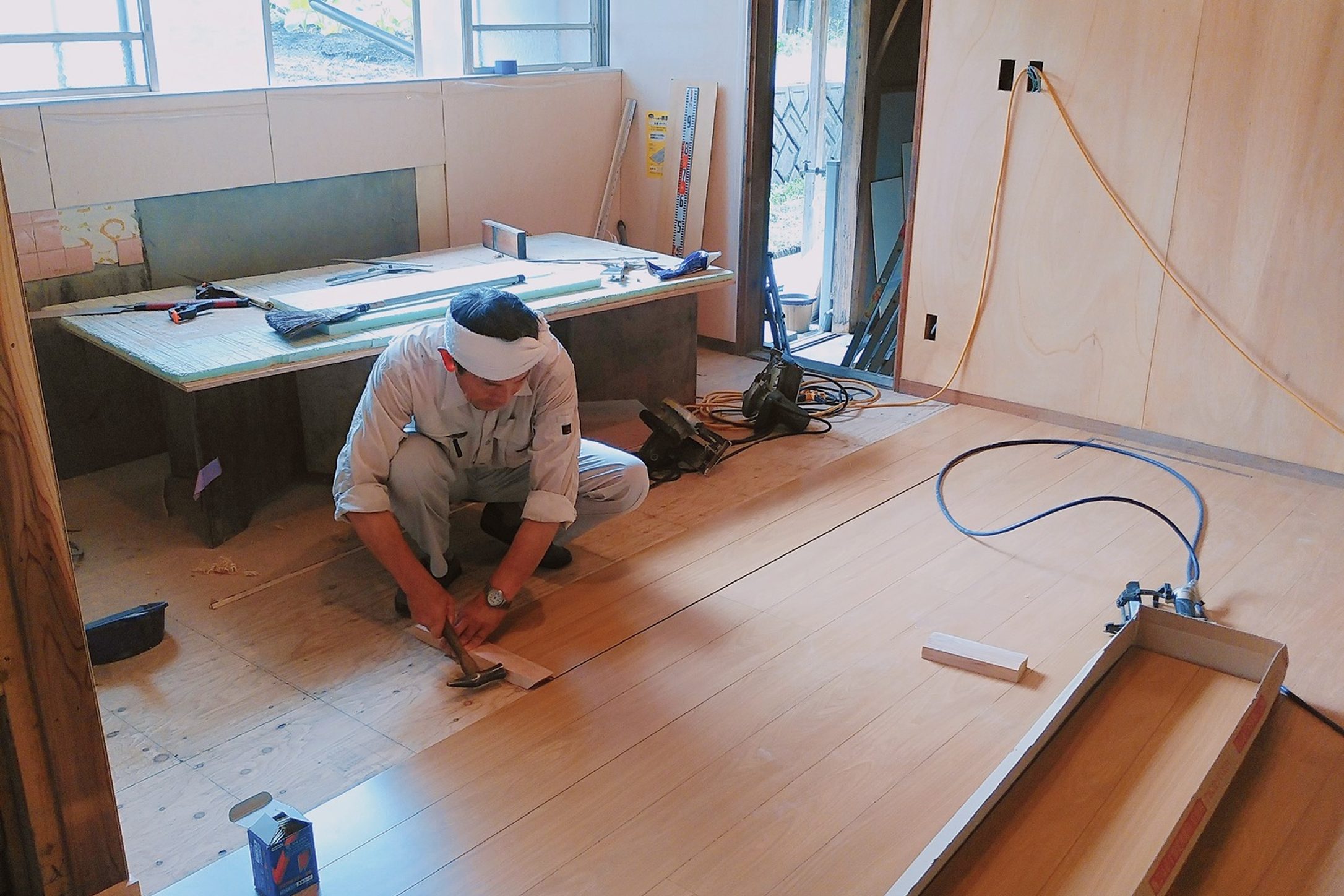 修繕工事の作業